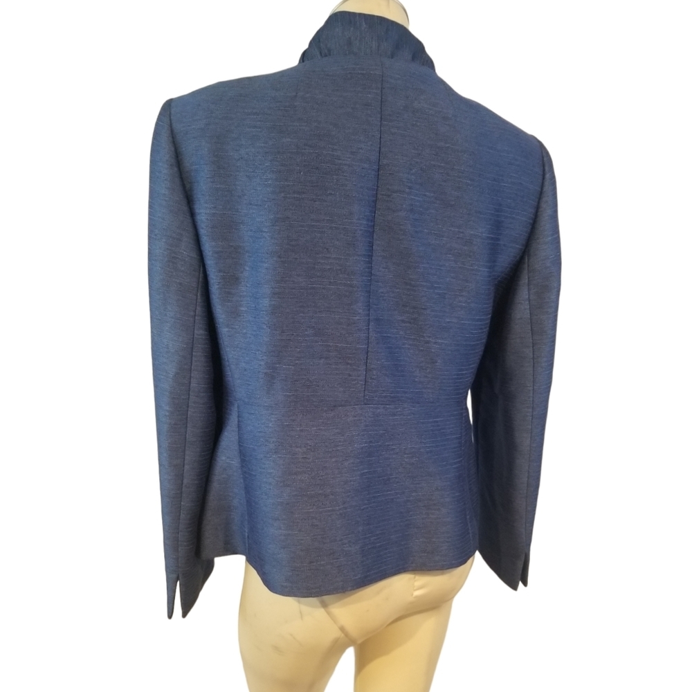 Kasper Size 12P Blue Blazer Jacket - Picture 4 of 6